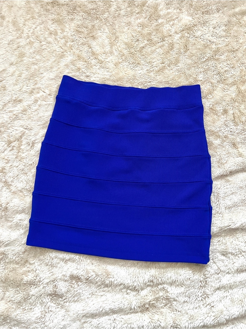 FOREVER 21 Woman's Royal Blue Bandage Mini Skirt Size SP